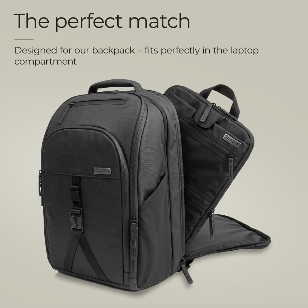 Jaimie Jacobs Backpack Tech-Sleeve Rucksack Leder Schwarz