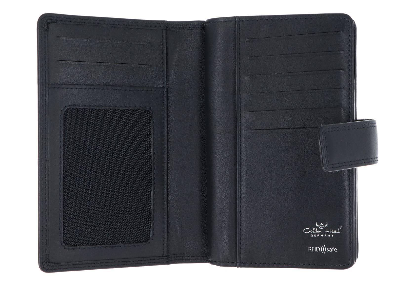 Golden Head Polo 2800 Damenbörse Schwarz RFID Leder