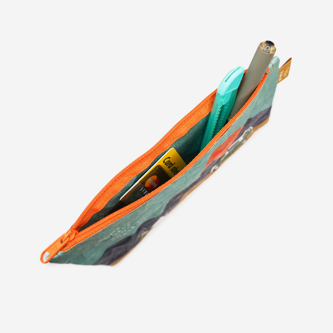 Paprcuts Federtasche Vanlife Federmäppchen orange Tyvek vegan