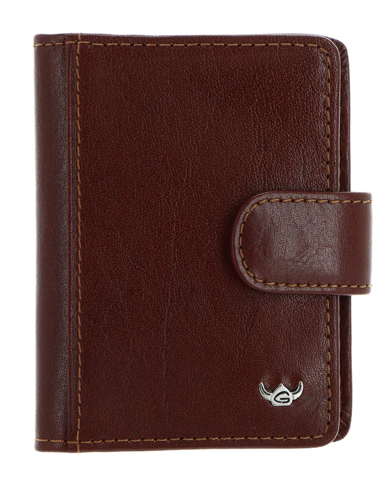 Golden Head Colorado 4516 Kartenetui Braun RFID Druckknopf