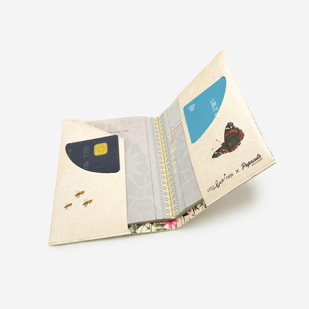Paprcuts RFID Reisepasscover Reisepasshülle Blumenwiese Tyvek vegan