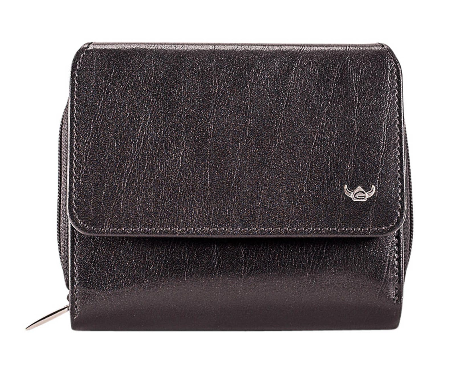 Golden Head Colorado Reißverschluss-Börse 11 cm schwarz Leder