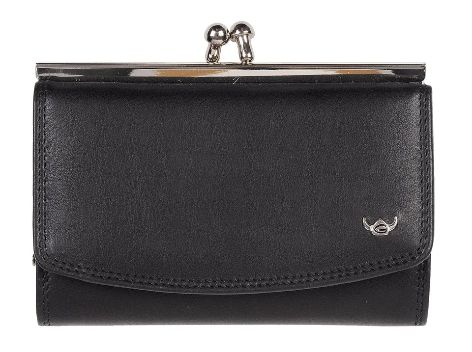 Golden Head Polo 2255 Bügelbörse Leder Schwarz Damen