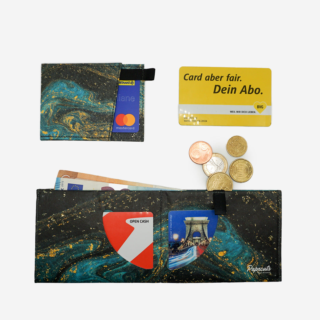 Paprcuts RFID PRO Wallet Saphire Marble Portemonnaie RFID-Schutz