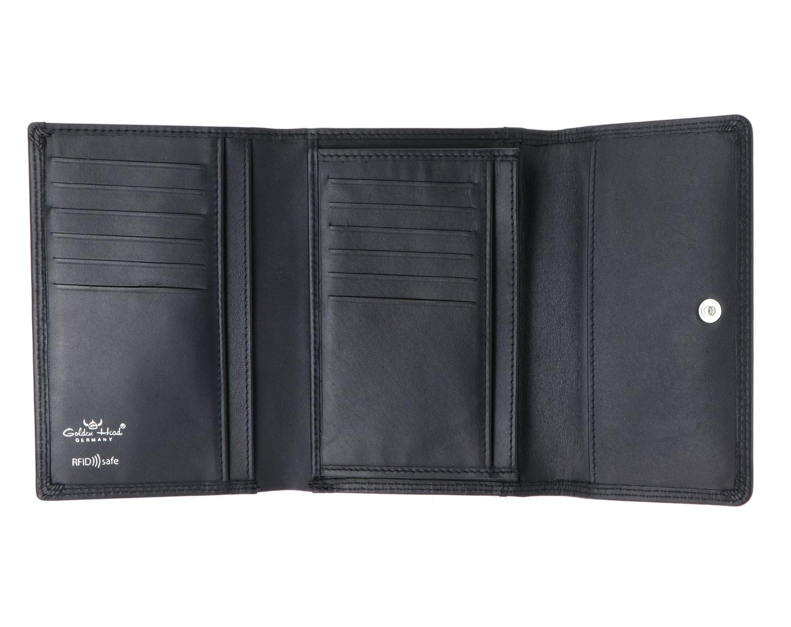 Golden Head Polo 2829 Damenbörse Schwarz RFID 12 Karten