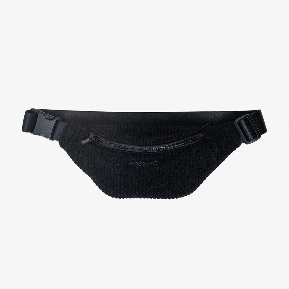 Paprcuts Capri Bauchtasche Just Black Cord Vegan 33 cm