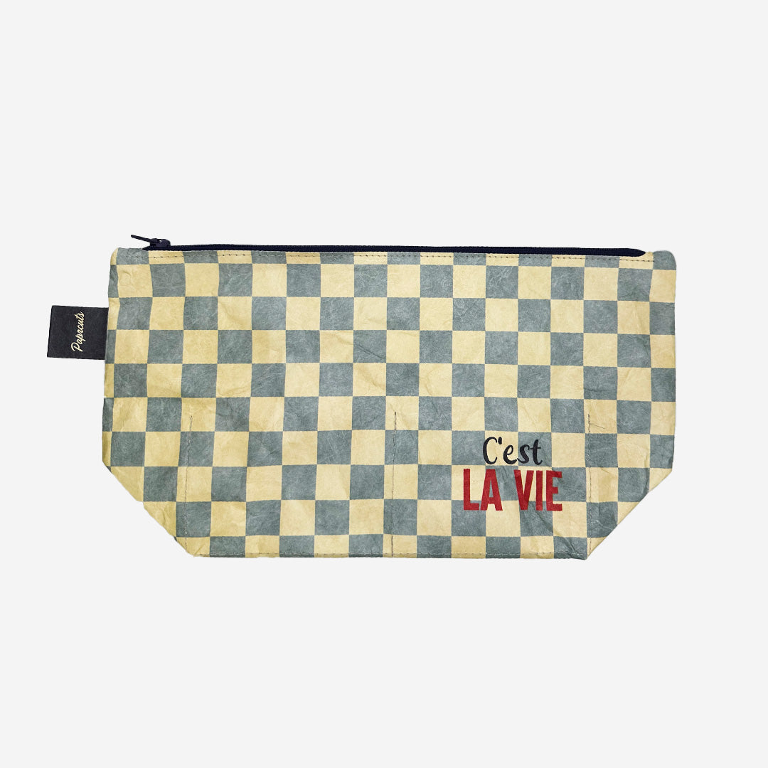Paprcuts C'est la vie Kulturbeutel Beige Tyvek vegan leicht