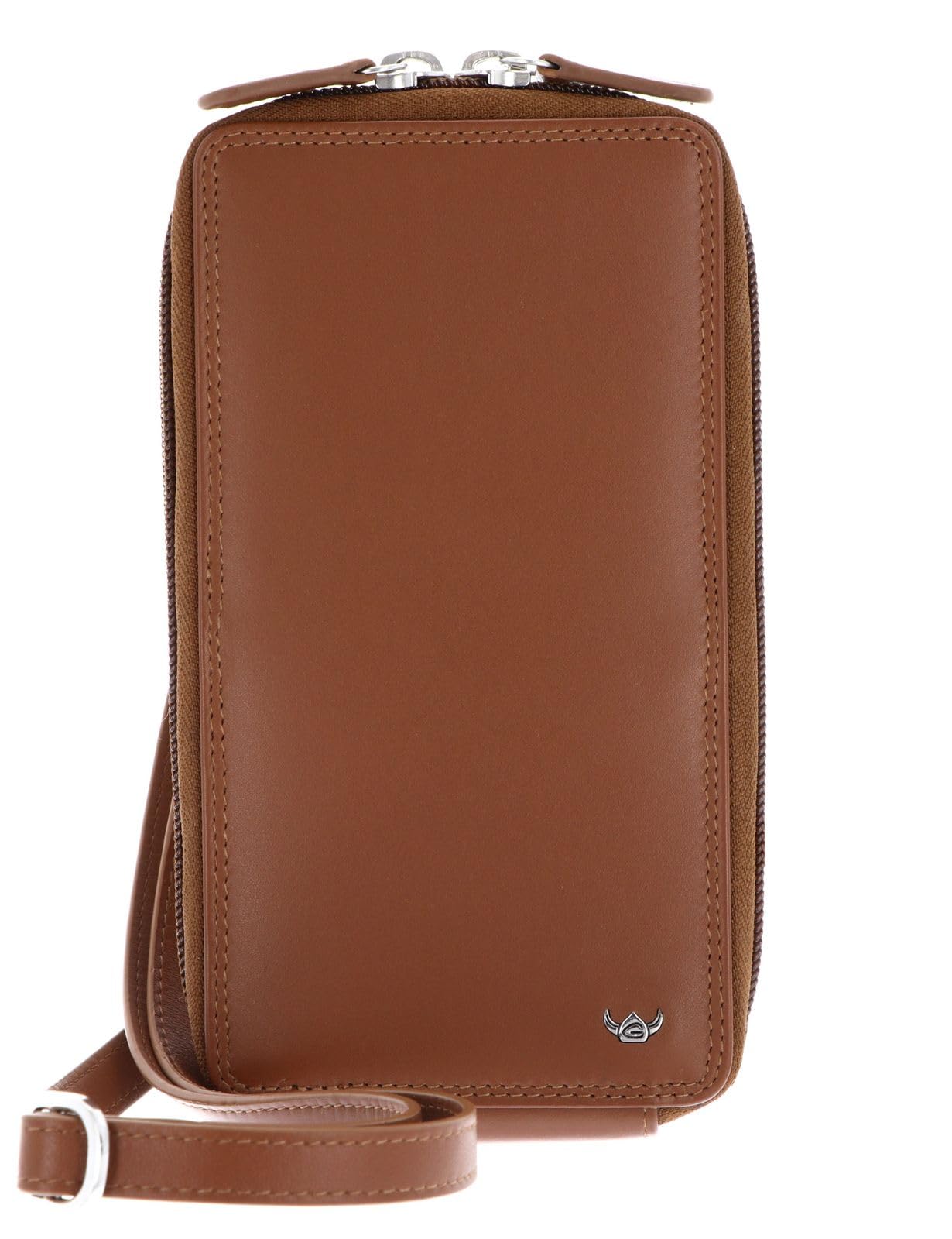 Golden Head Polo 4046 Handytasche Cognac Leder RFID Umhängeriemen