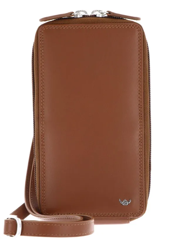 Golden Head Polo 4046 Handytasche Cognac Leder RFID Umhängeriemen