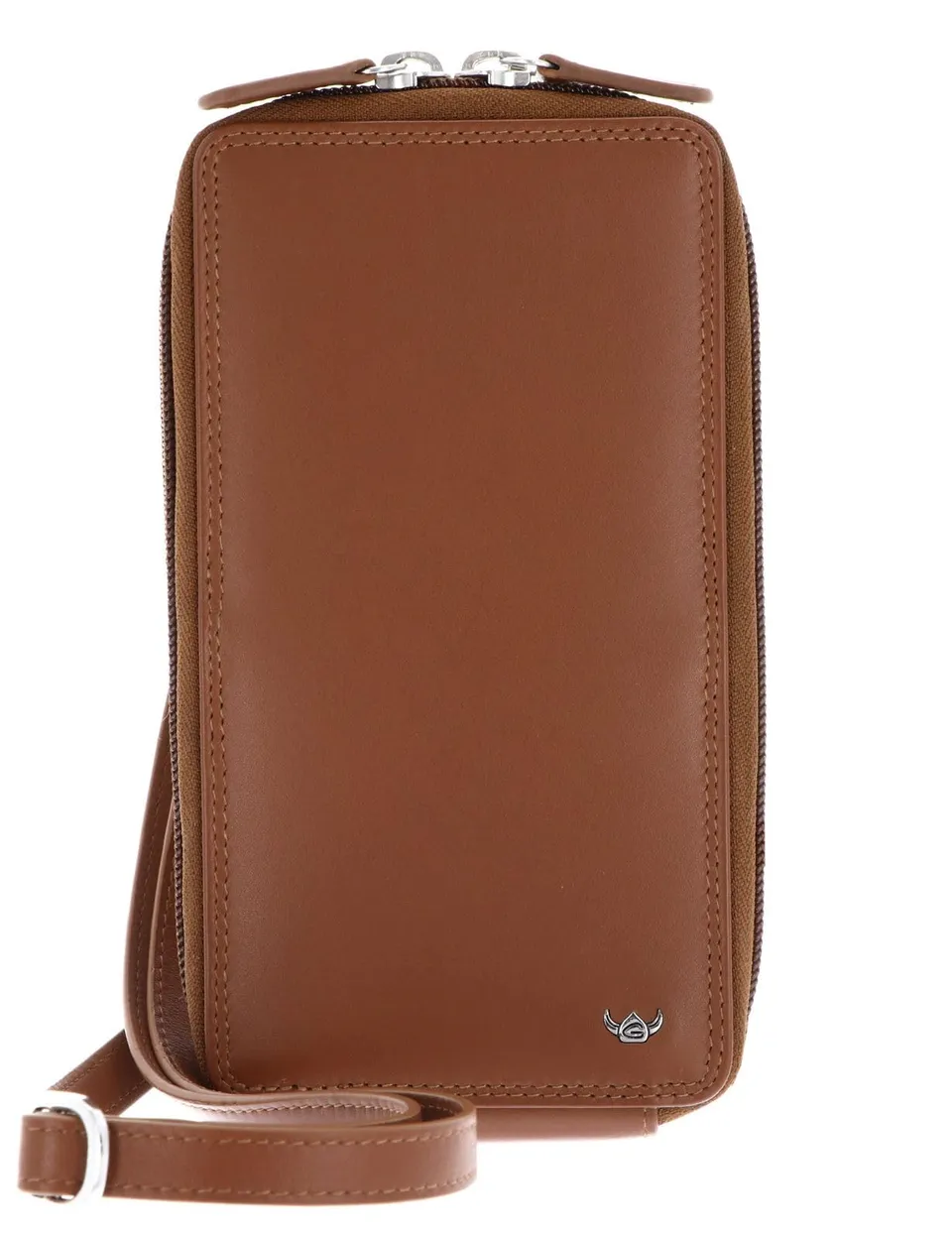 Golden Head Polo 4046 Handytasche Cognac Leder RFID Umhängeriemen