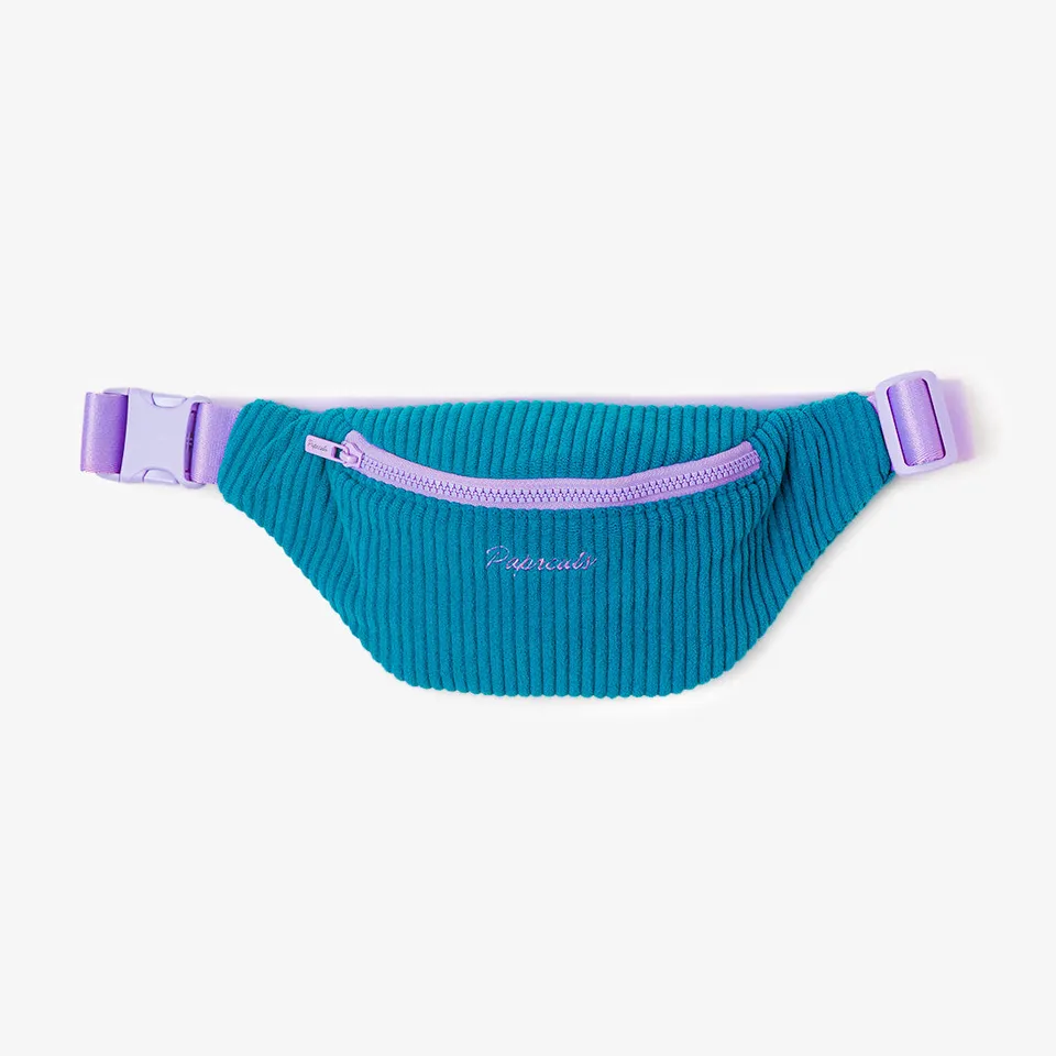 Paprcuts Capri Bauchtasche Violet Petrol Cord Vegan 33 cm