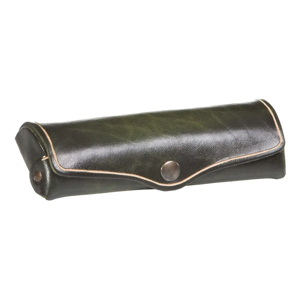 Alumaxx Brillenetui klein Etui blau Sattelleder