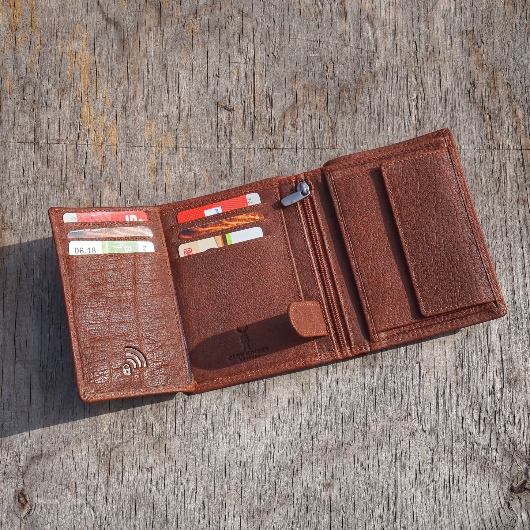 Jack Kinsky Porto 100 Herrenbörse Cognac RFID