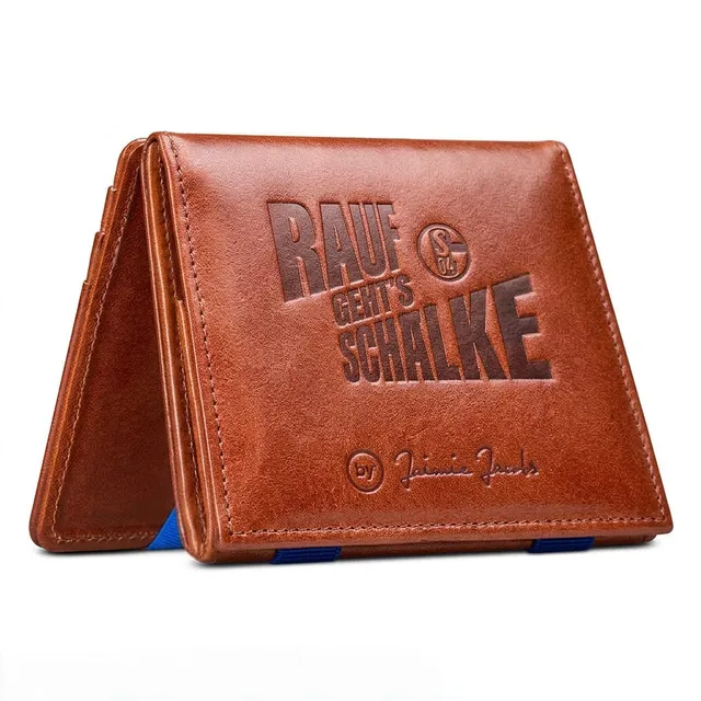 Jaimie Jacobs Flap Boy Geldbörse Schalke Aufstieg Leder RFID