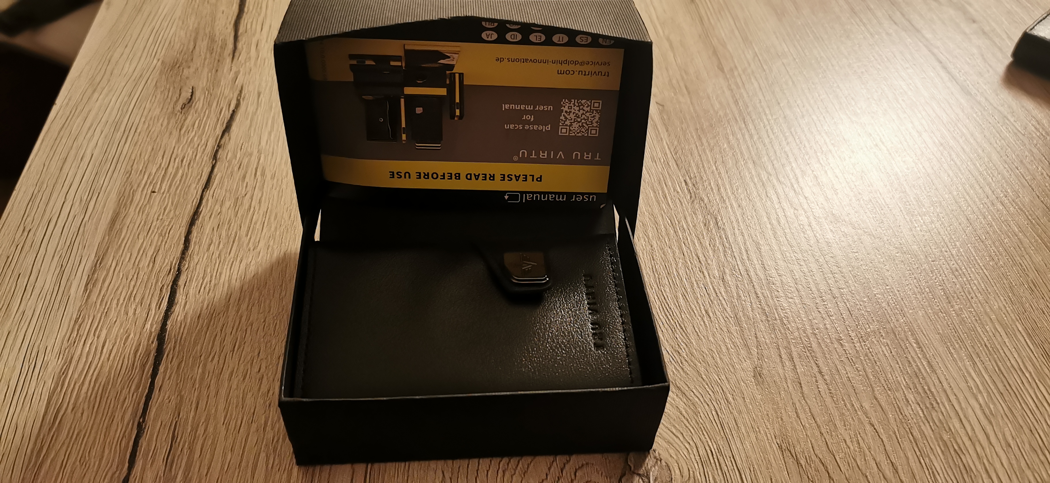 Tru Virtu Double Wallet Croco Geldbörse Black RFID