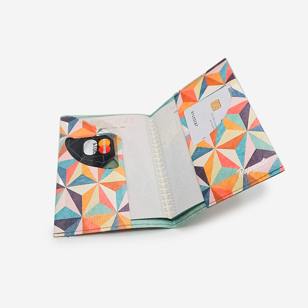 Paprcuts RFID Reisepasscover Reisepasshülle Abstract Retro Tyvek