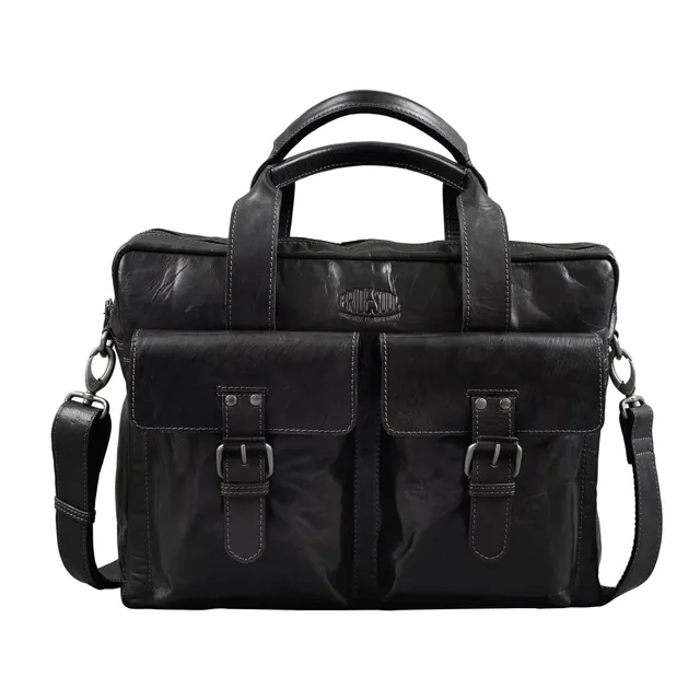 Alumaxx Real Me Laptoptasche 15 Zoll schwarz Leder