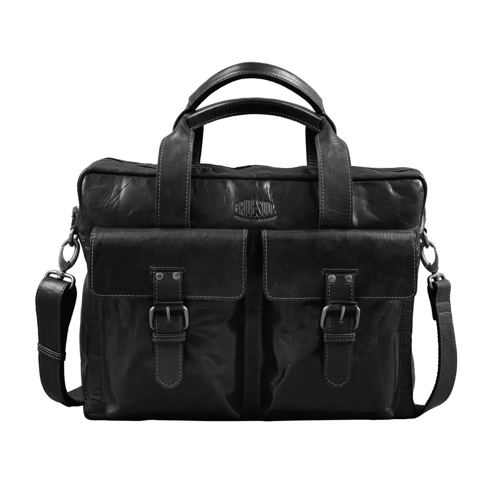 Alumaxx Real Me Laptoptasche 15 Zoll schwarz Leder