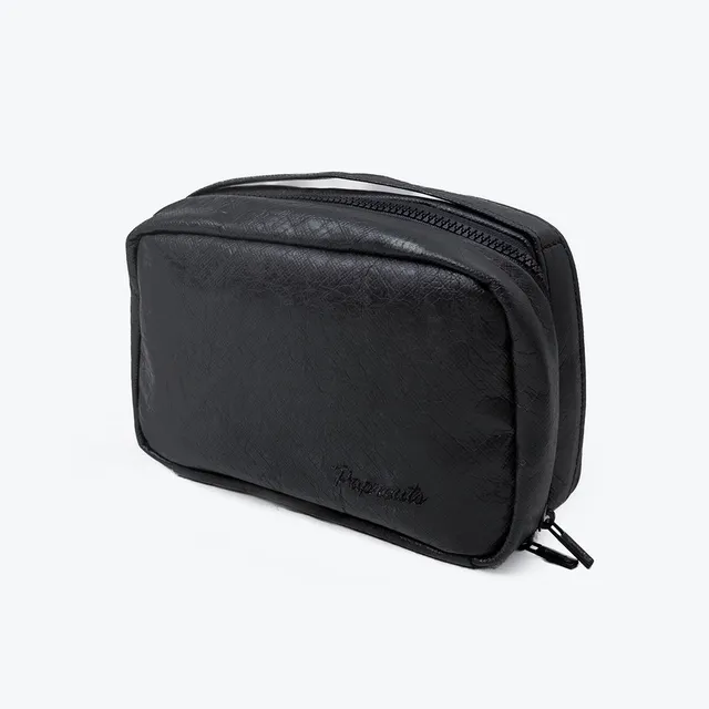 Paprcuts Oslo Organizer Just Black Tyvek Kulturbeutel 24 cm