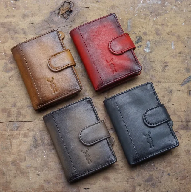 Jack Kinsky Montreal 500 Kartenbörse Rot RFID Rindleder