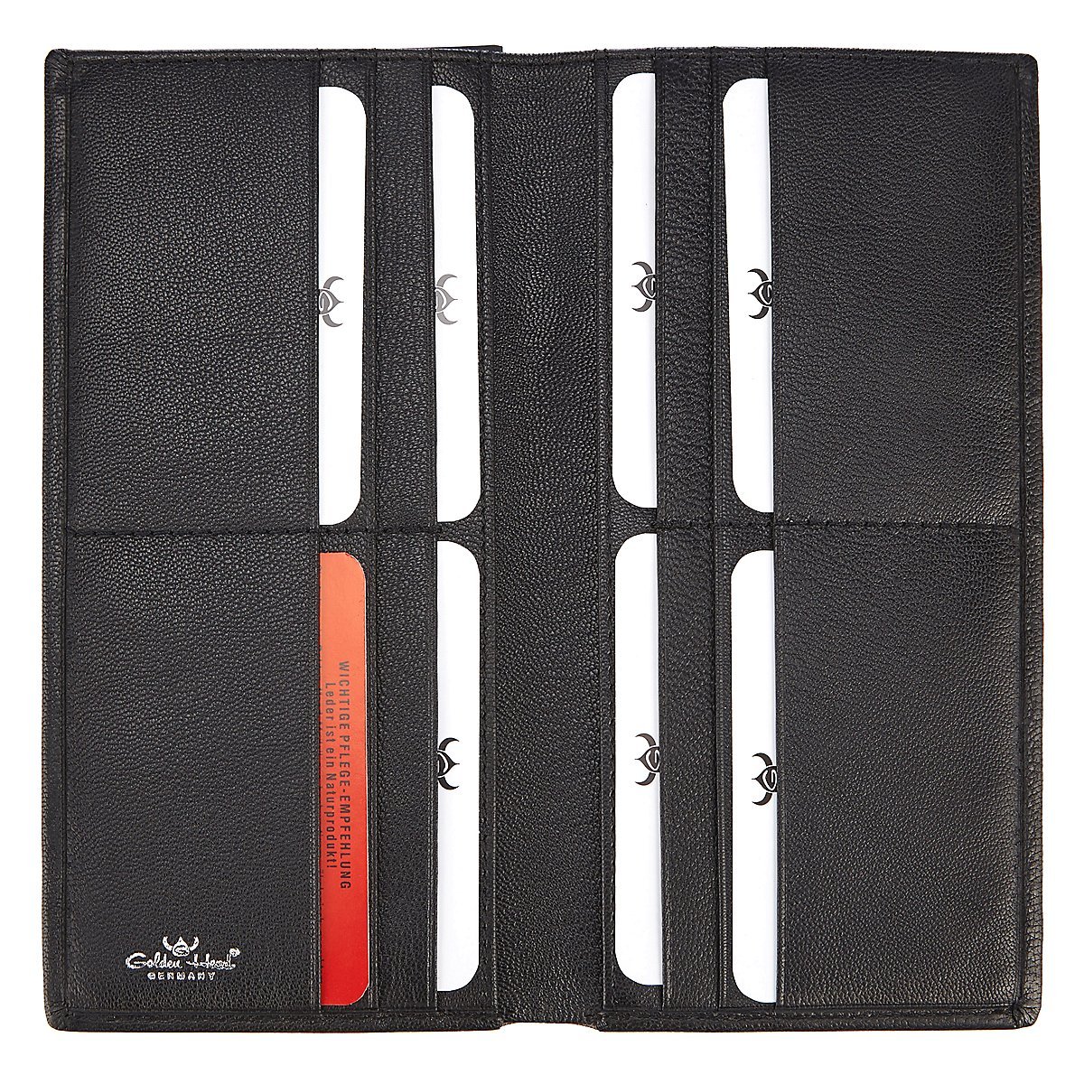 Golden Head Polo Torino Brieftasche Leder schwarz 19 cm