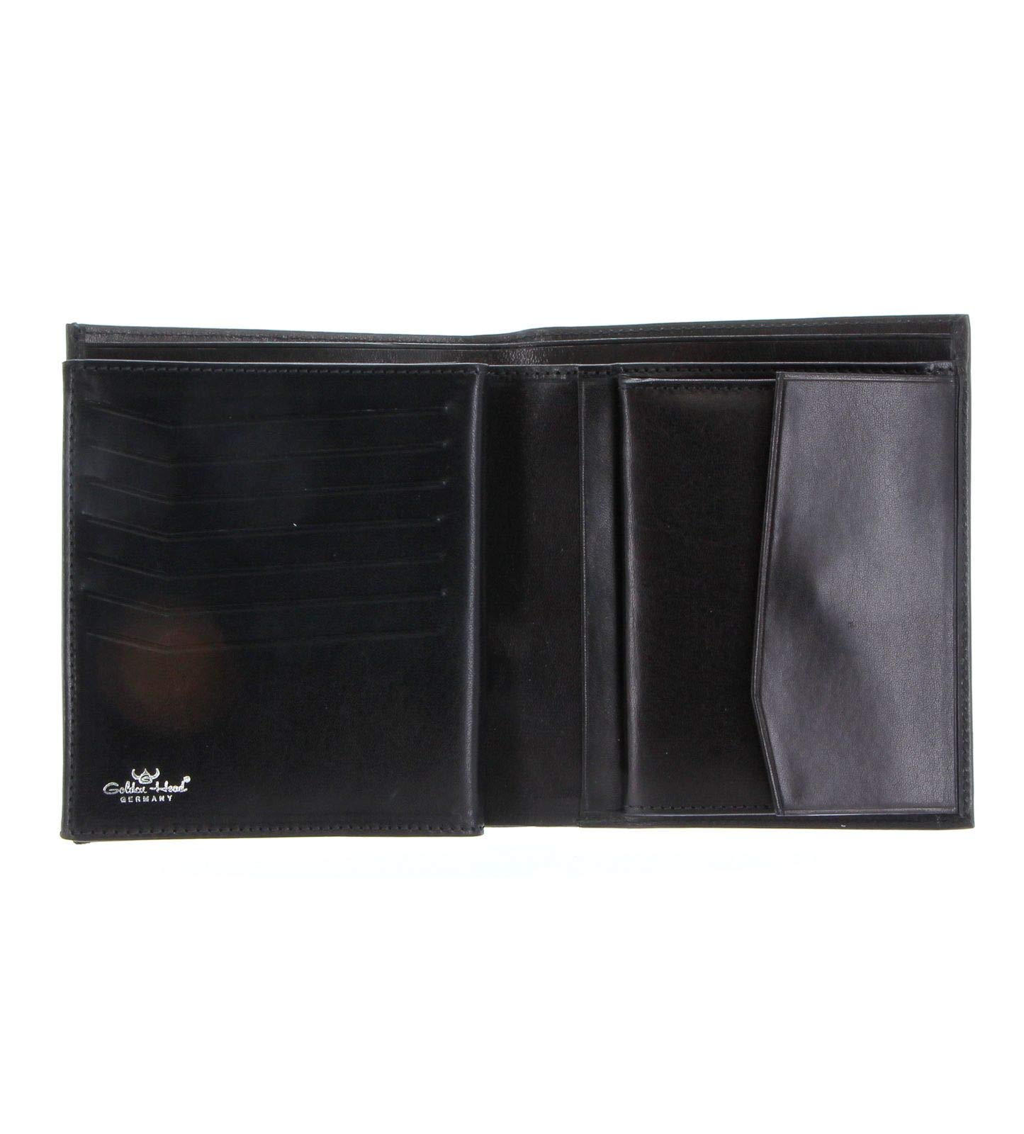 Golden Head Polo Kombischeintasche Rindsleder Schwarz 11 cm