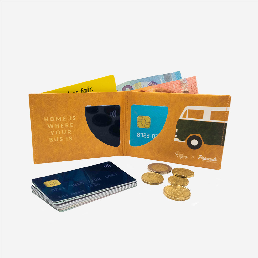 Paprcuts RFID Wallet Vanlife Portemonnaie Tyvek vegan