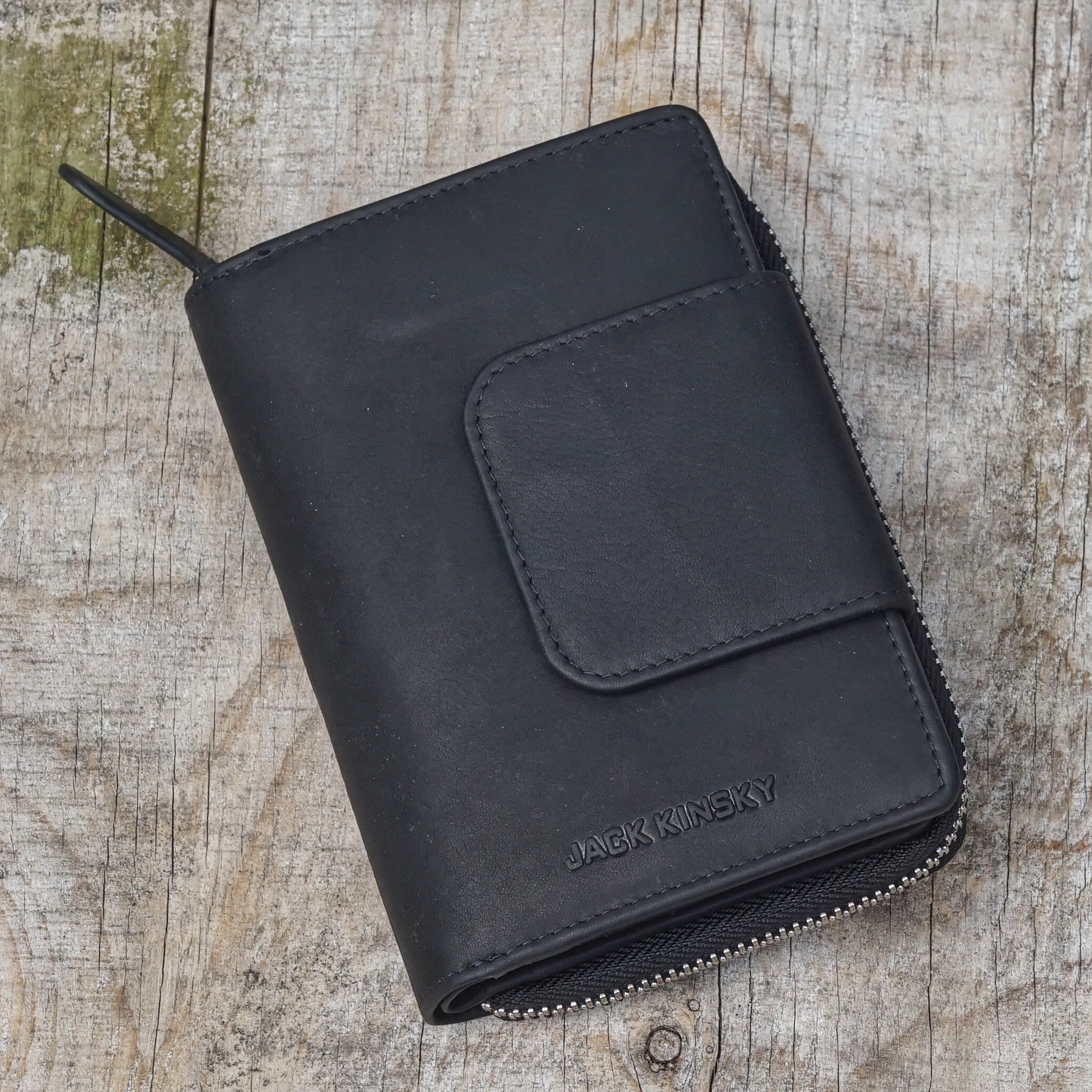 Jack Kinsky Aruba 511 Geldbörse Schwarz Rindleder RFID