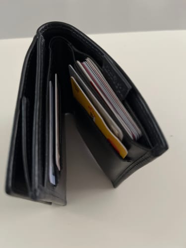 Jaimie Jacobs Folder Boy Geldbörse Schwarz Rindsleder mit Münzfach