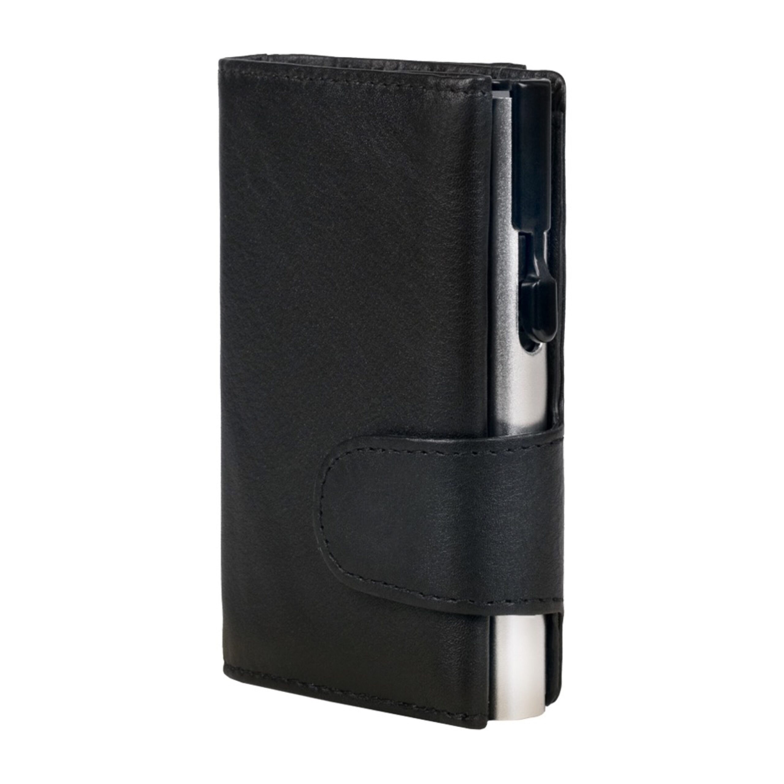 Alumaxx Clicksafe Börse RFID Nappaleder schwarz 8 Karten
