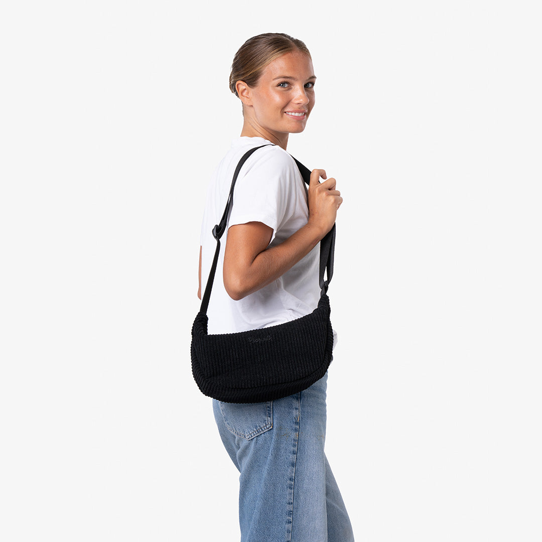 Paprcuts Valencia Roundbag Cord Just Black vegan