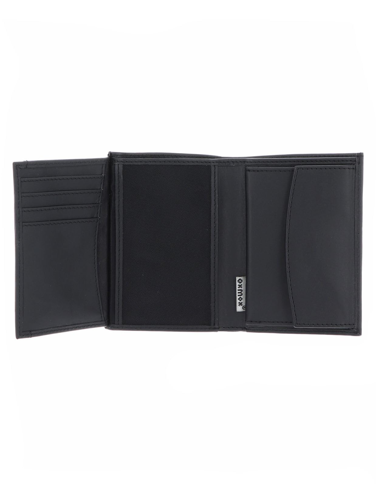 oxmox Leather Peace Kombibörse Schwarz RFID Hochformat