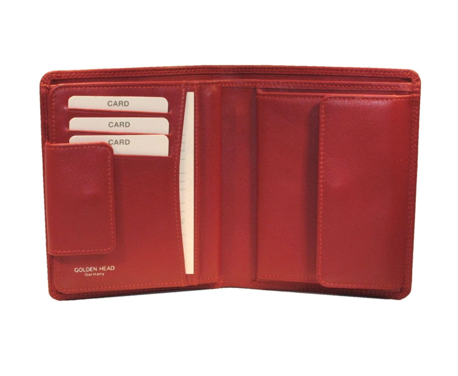 Golden Head Polo Billfold Geldbörse rot Leder Münzfach