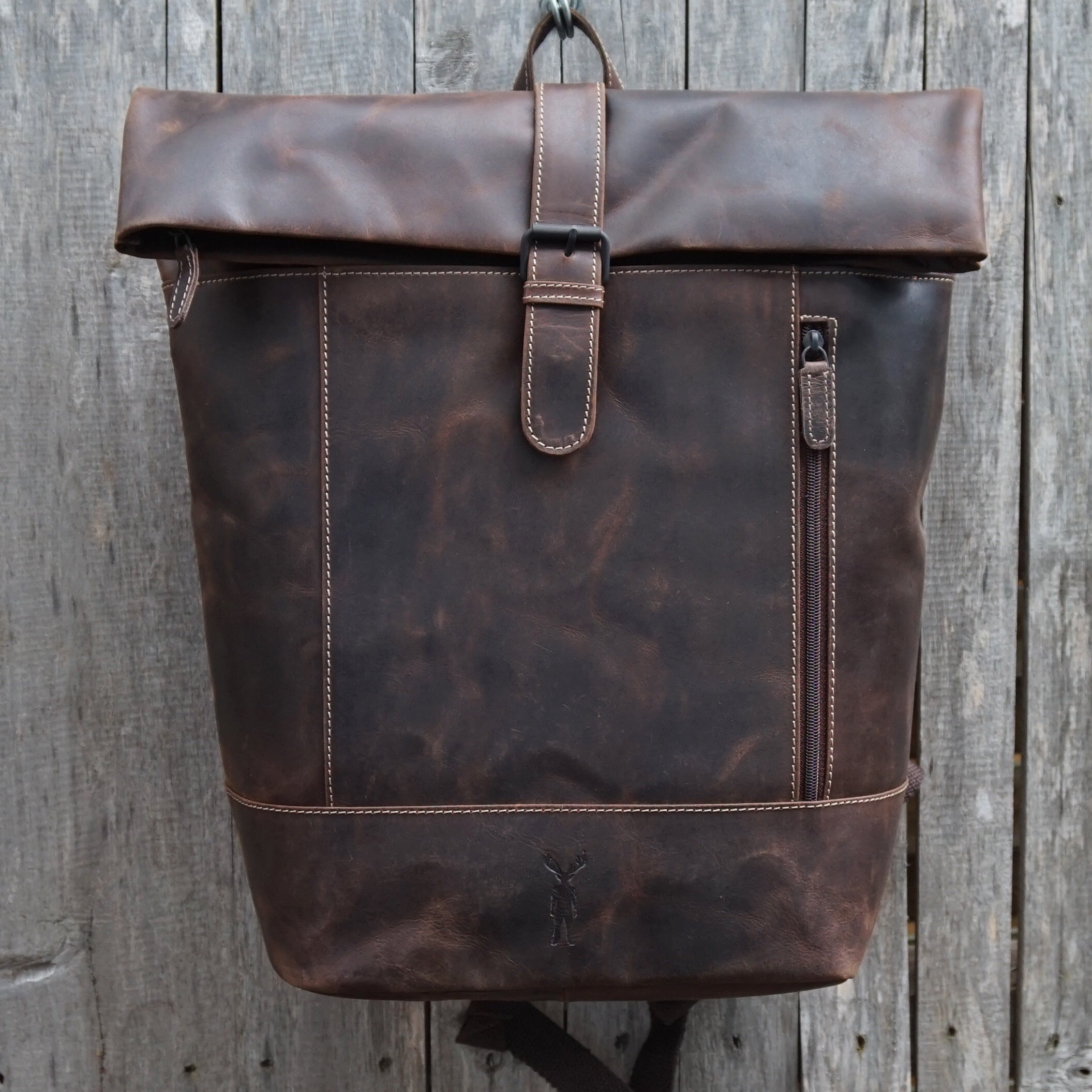 Jack Kinsky Baltimore 15 Lederrucksack Mocca Rindleder