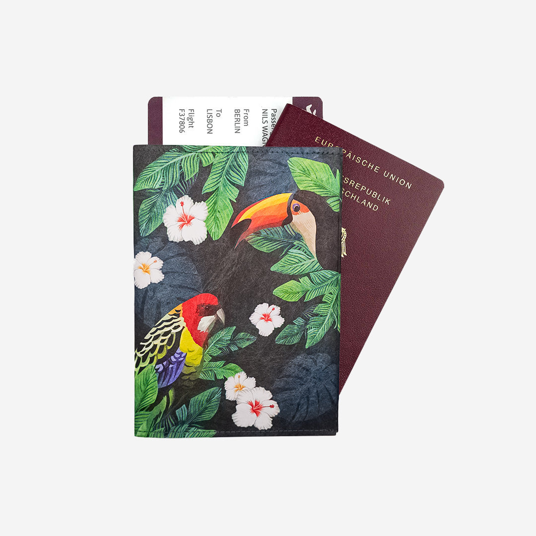 Paprcuts Tucano & Parrot RFID Reisepasshülle Tyvek vegan