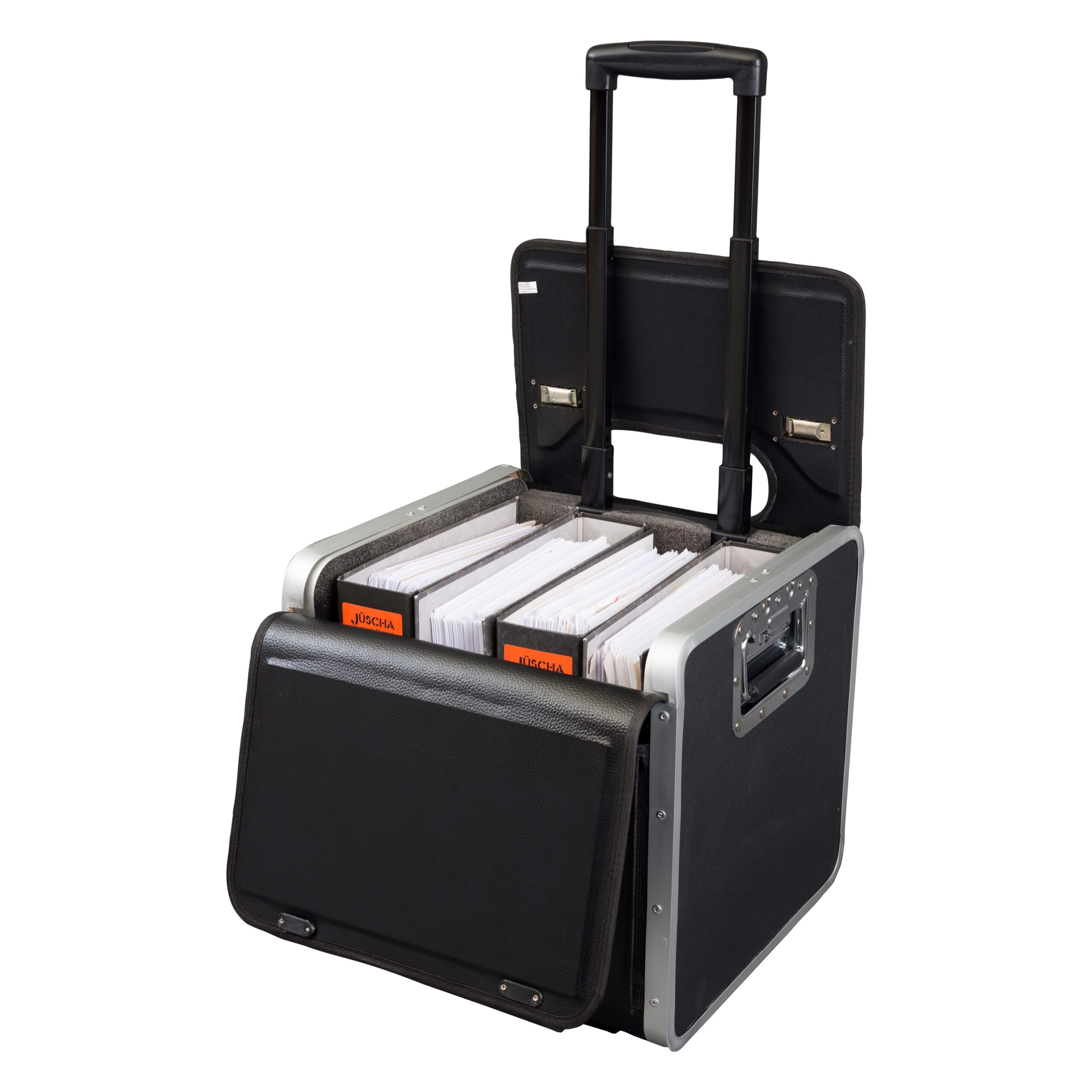 Alumaxx Perugia Aktenkoffer schwarz mit Trolley und Schloss