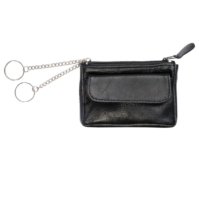 Alumaxx Schlüsseletui Etui Nappaleder Schwarz 11,5 cm