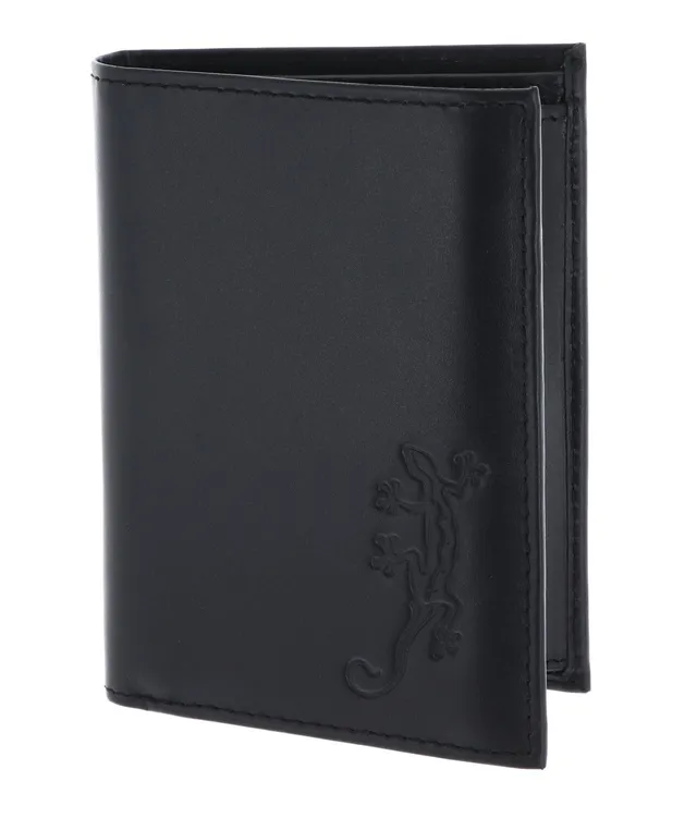 oxmox Leather Kombibörse Lizard Black Rindsleder RFID