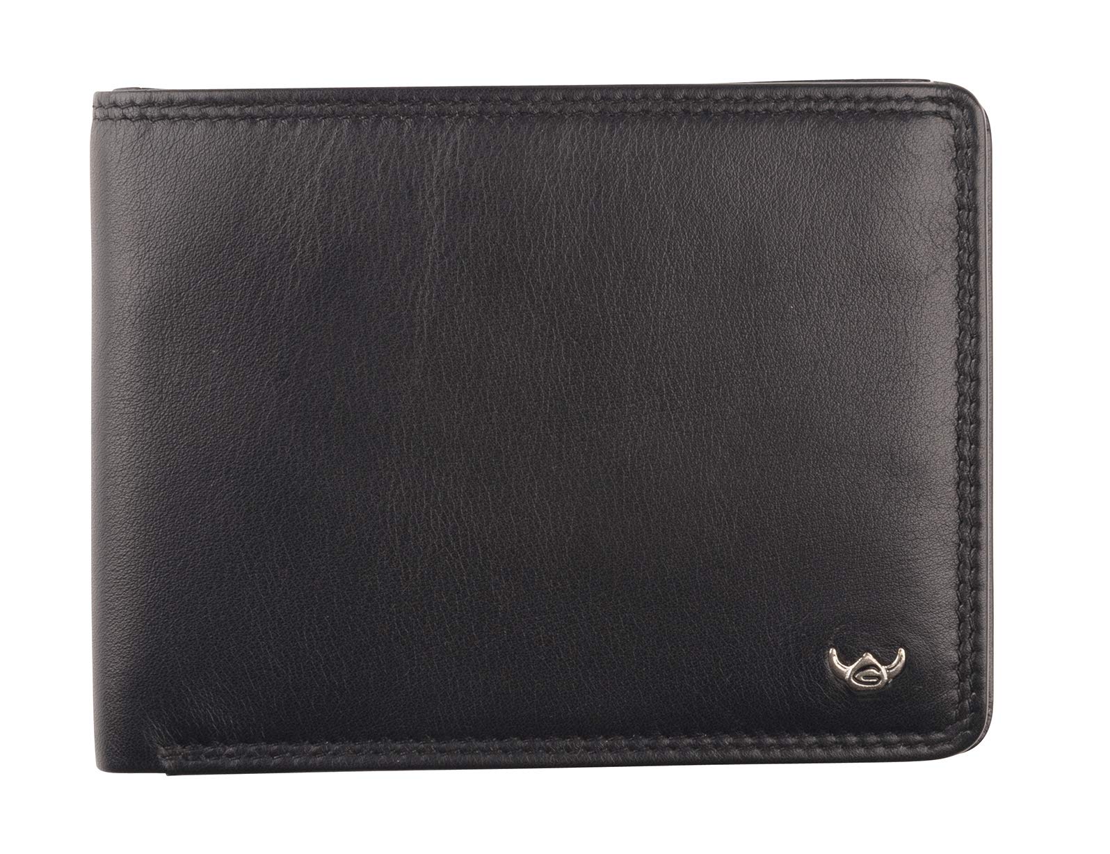 Golden Head Polo Scheintasche Leder schwarz 12 cm Geheimfach