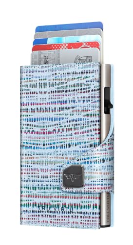 Tru Virtu Wallet Click&Slide Geldbörse Bamboo Blue RFID