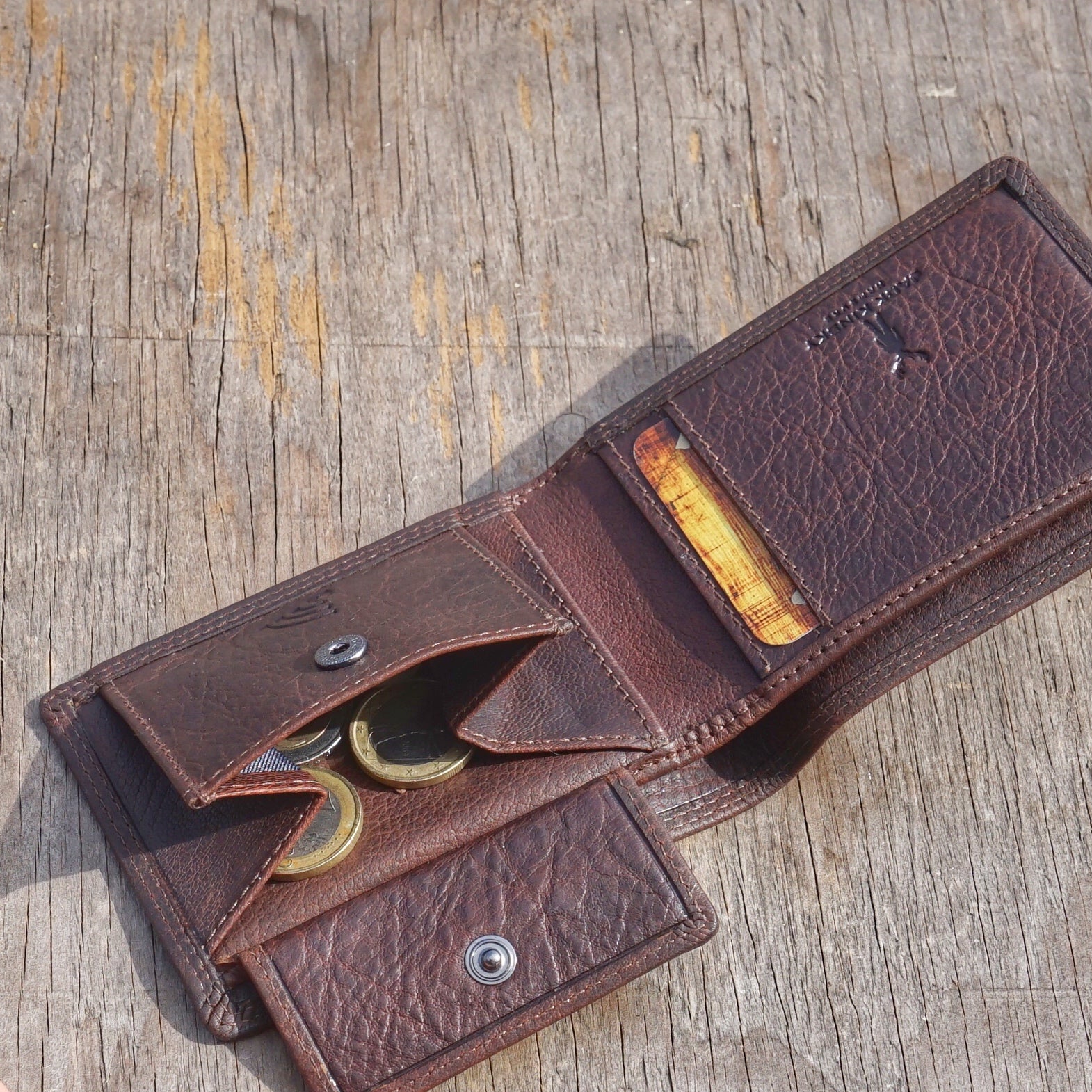 Jack Kinsky Porto 104 Minibörse Cognac Büffelleder RFID