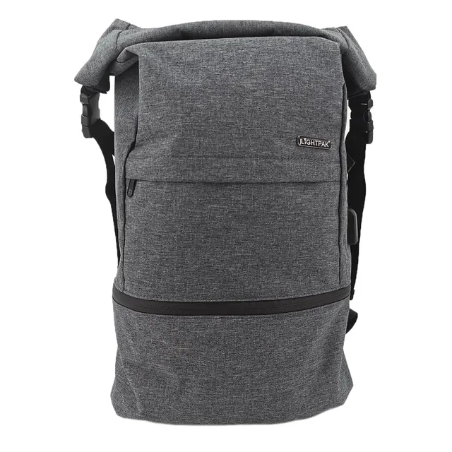 Alumaxx Rucksack Grau Polyester 17 Zoll USB 42 cm