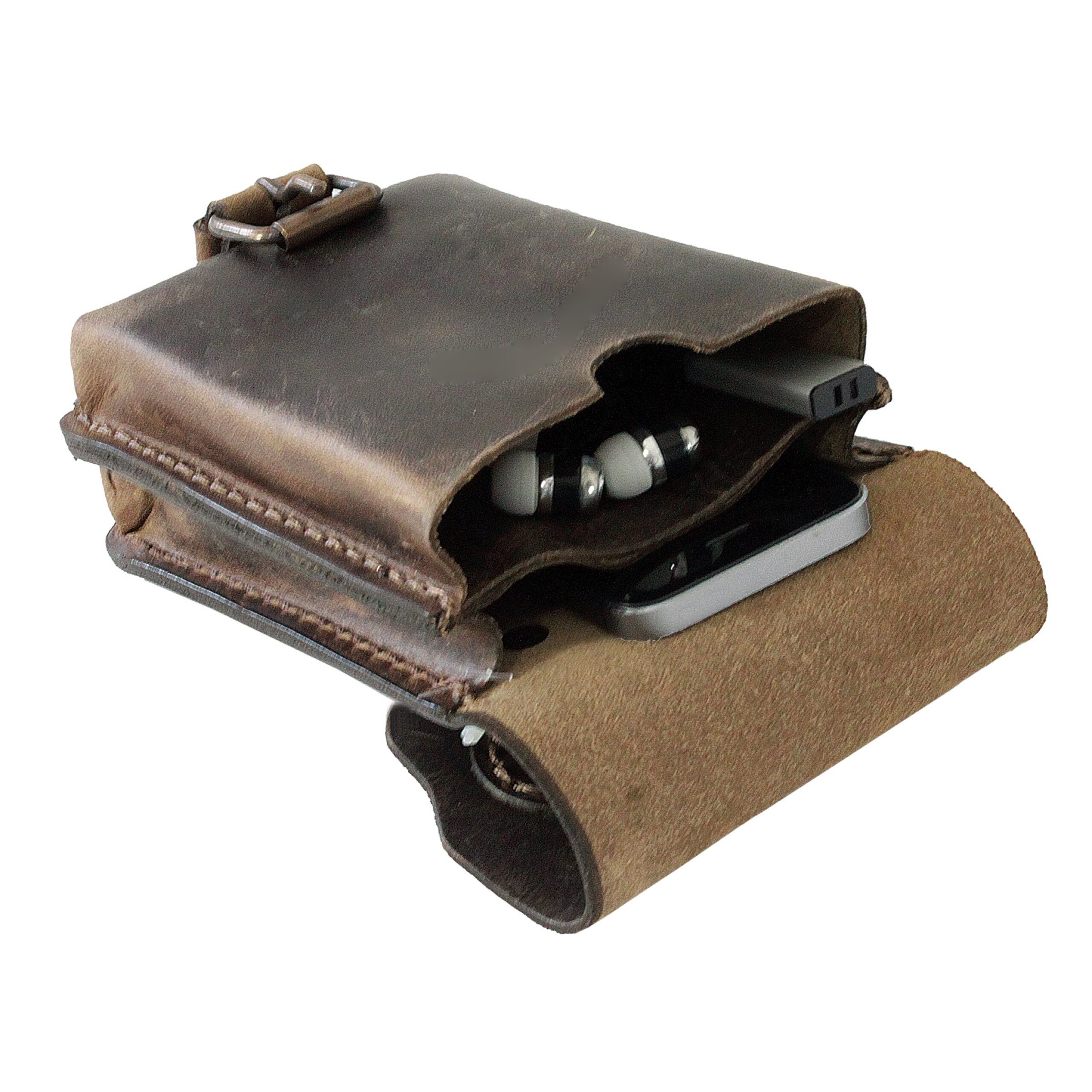 Mika Gürteltasche M Hochformat braun Sattelleder