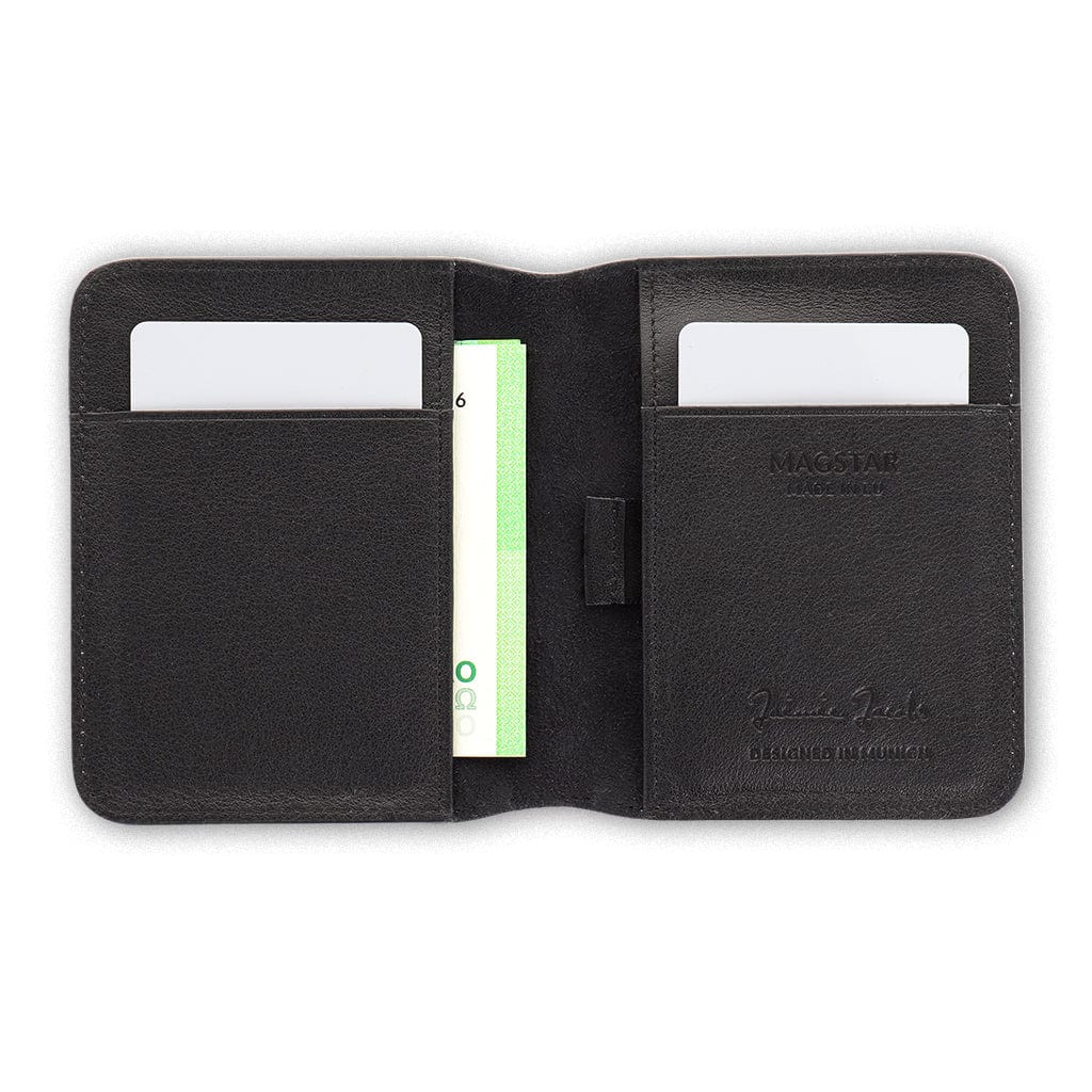 Jaimie Jacobs Magstar Geldbeutel Leder Schwarz Magnet RFID