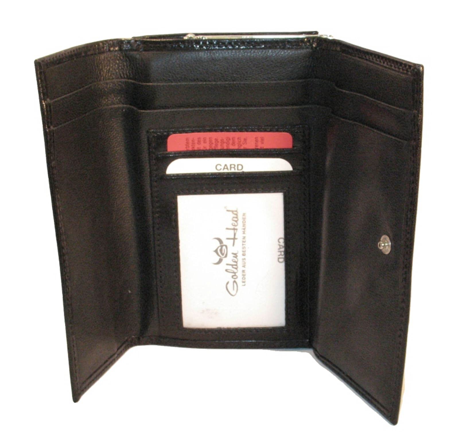 Golden Head Colorado Bügelbörse 14 cm Schwarz Leder