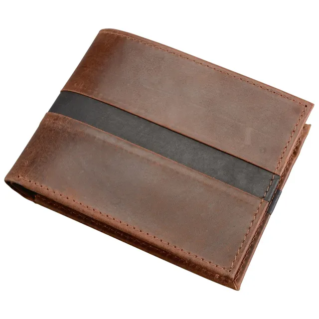 Alumaxx Geldbörsen Geldbörse Querformat Leder braun 12,5 cm