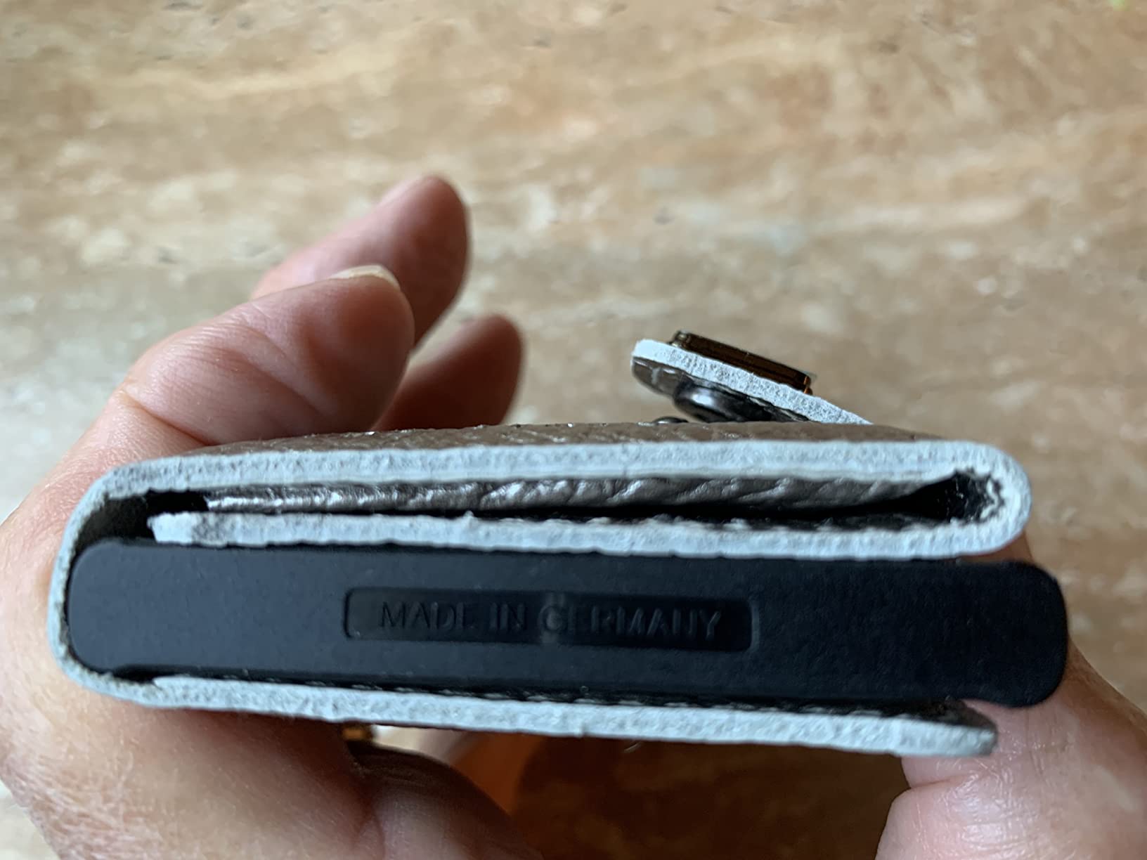 Tru Virtu Wallet Click & Slide Karten-Portemonnaie Croco Black