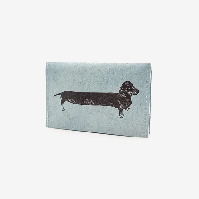Paprcuts RFID Kartenhalter Sausage Dog Kartenetui hellblau vegan