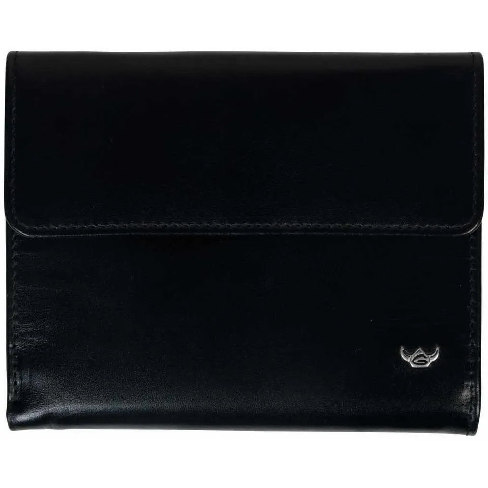 Golden Head Cervino Damenbörse Leder schwarz 12 cm