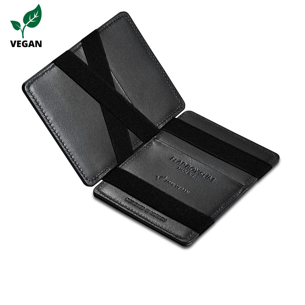 Jaimie Jacobs Flap Boy Slim Geldbörse Vegan Black RFID